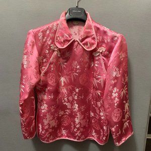 Size S Chinese Traditional long sleeve top in pink